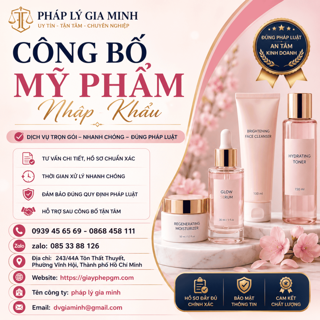 Công Bố Mỹ Phẩm Nhập Khẩu