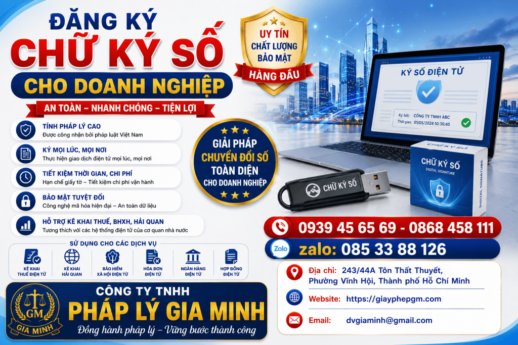 Đăng Ký Chữ Ký Số Cho Doanh Nghiệp