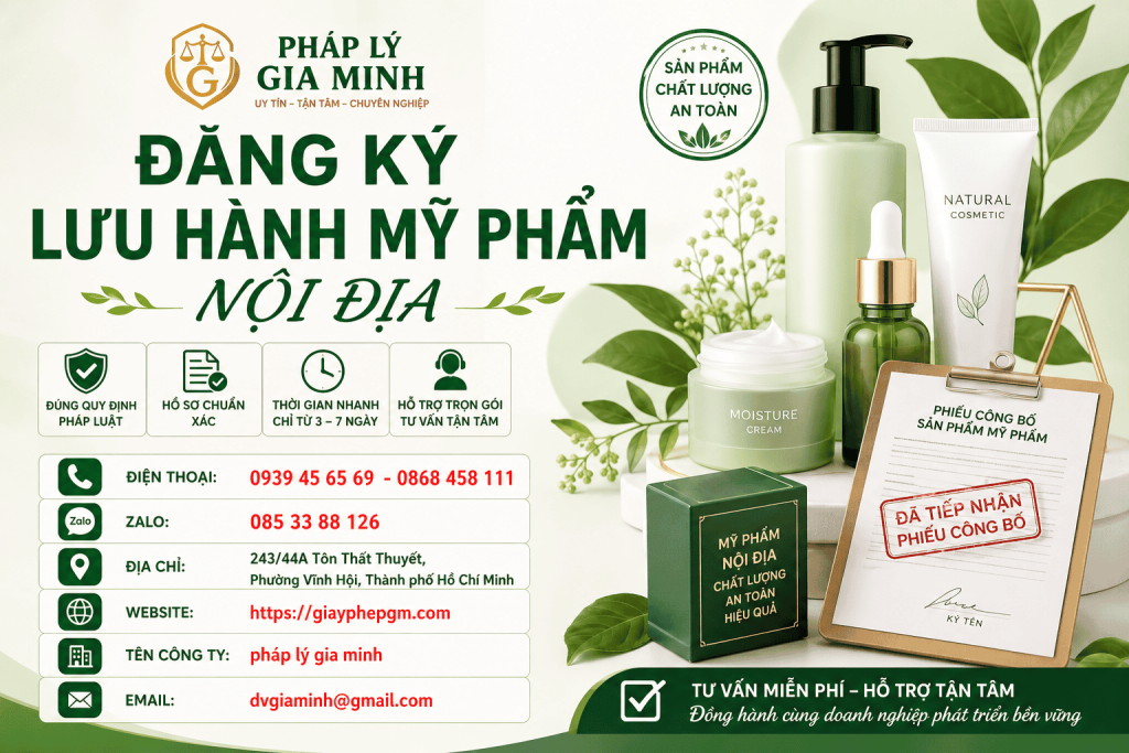 Đăng Ký Lưu Hành Mỹ Phẩm Nội Địa