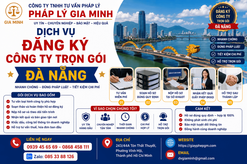 Dịch Vụ Đăng Ký Công Ty Trọn Gói Đà Nẵng