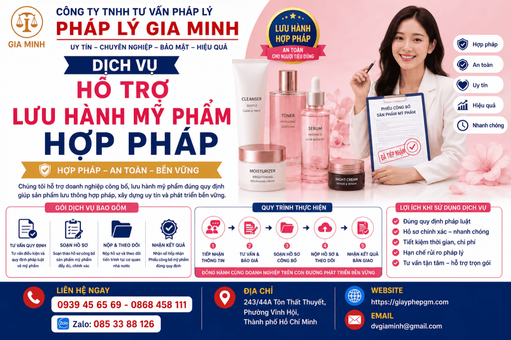 Dịch Vụ Hỗ Trợ Lưu Hành Mỹ Phẩm Hợp Pháp