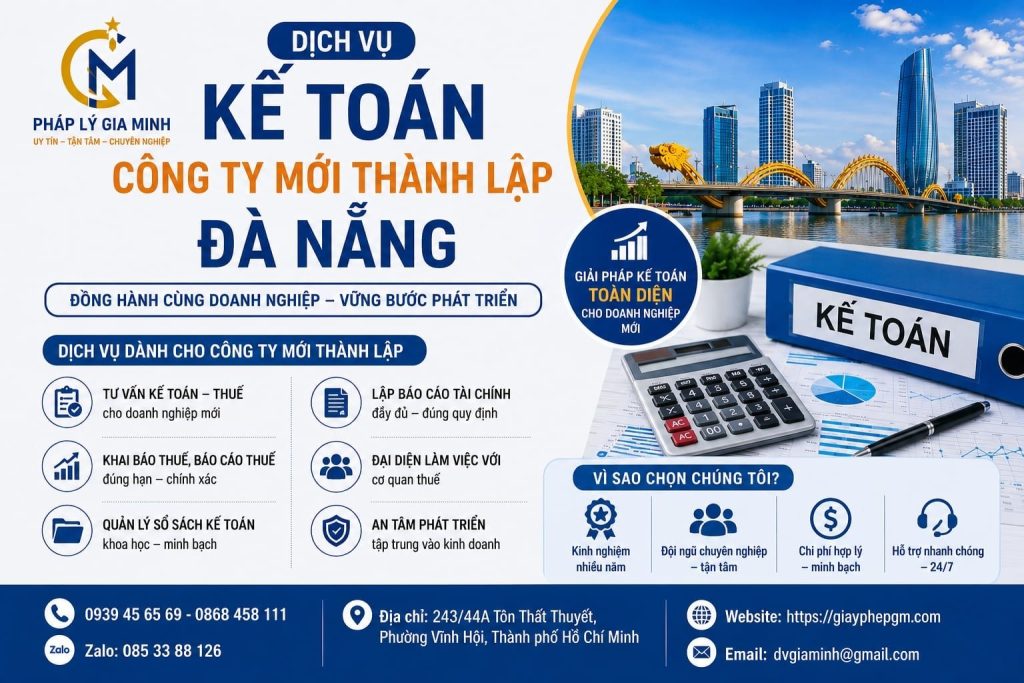 Dịch vụ kế toán công ty mới thành lập Đà Nẵng