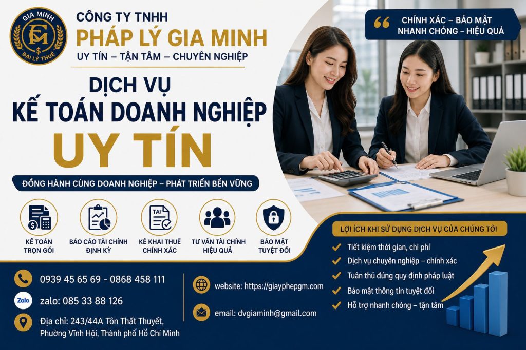Dịch vụ kế toán doanh nghiệp uy tín