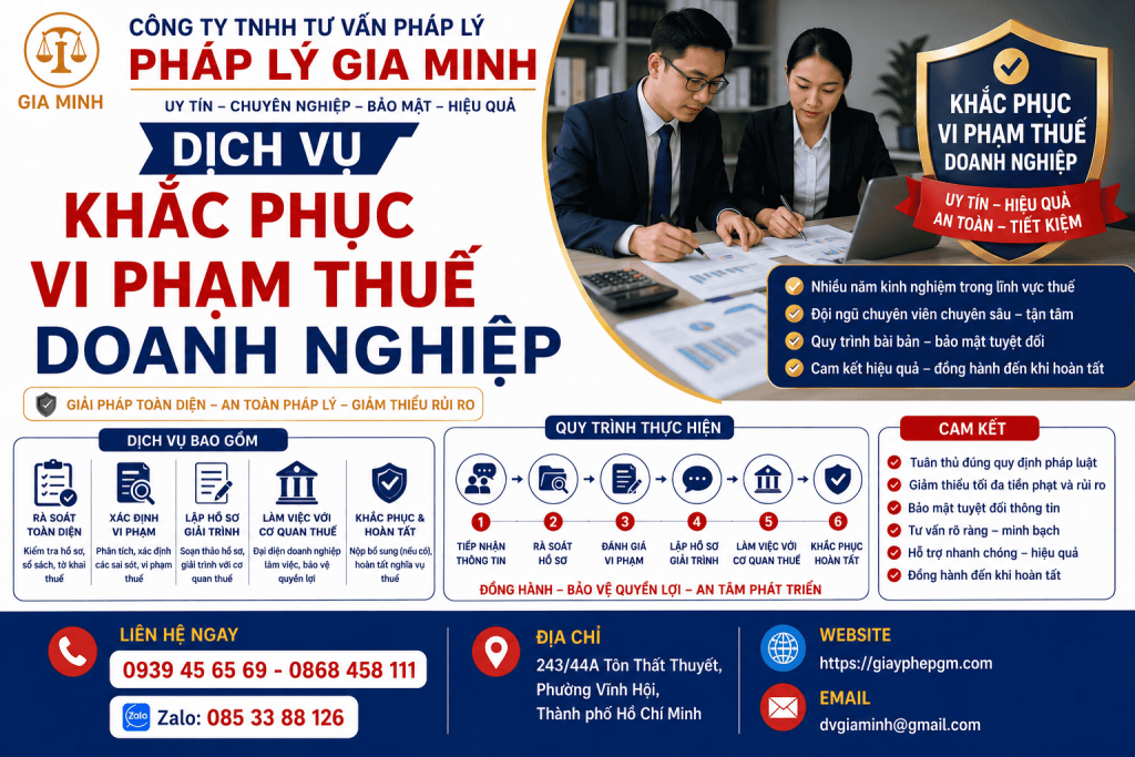 Dịch Vụ Khắc Phục Vi Phạm Thuế Doanh Nghiệp