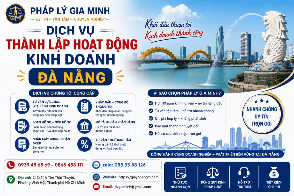 Dịch Vụ Thành Lập Hoạt Động Kinh Doanh Đà Nẵng