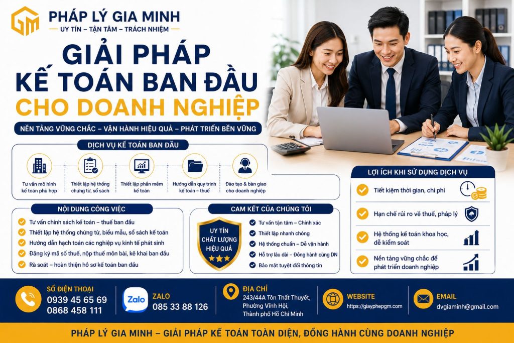 Giải pháp kế toán ban đầu cho doanh nghiệp