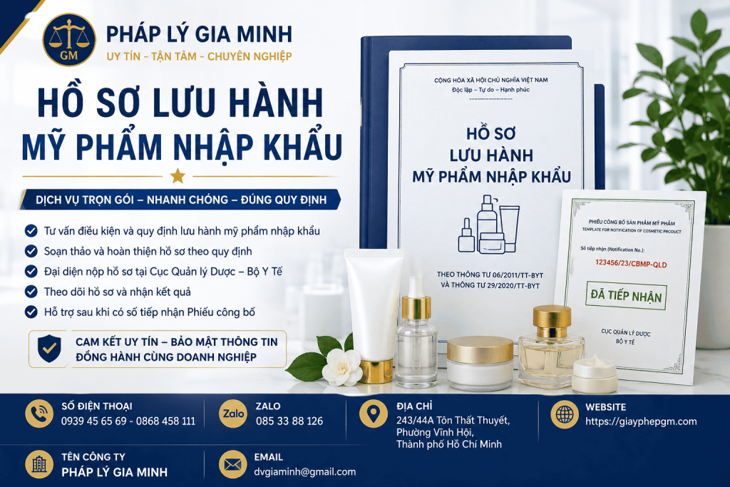 Hồ Sơ Lưu Hành Mỹ Phẩm Nhập Khẩu