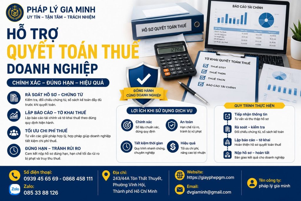 Hỗ trợ quyết toán thuế doanh nghiệp