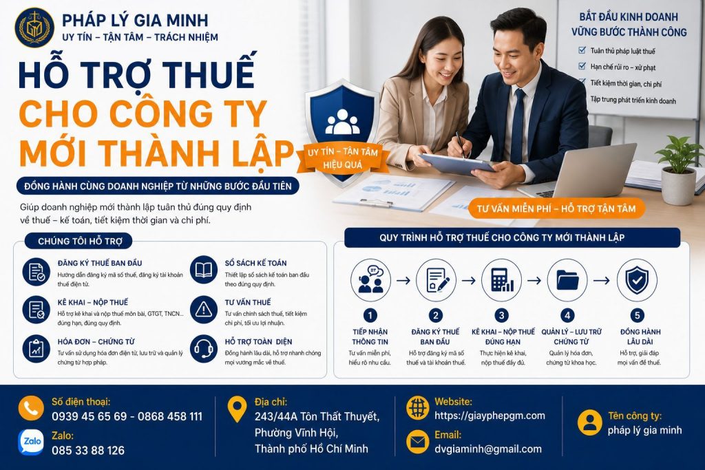 Hỗ trợ thuế cho công ty mới thành lập
