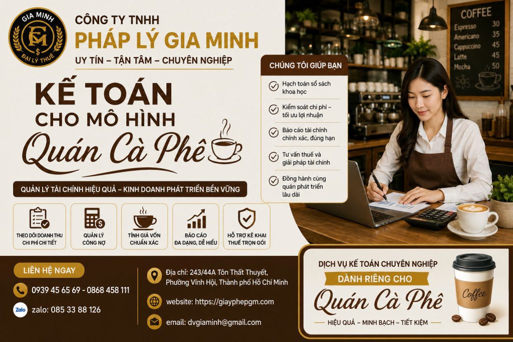 Kế toán cho mô hình quán cà phê