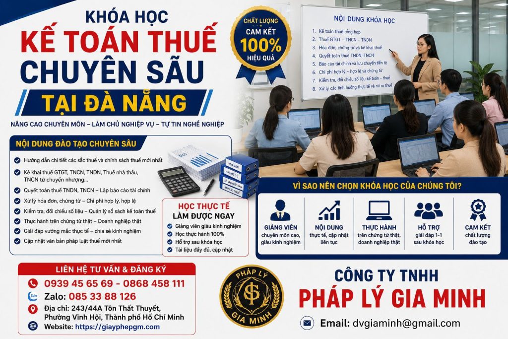 Khóa Học Kế Toán Thuế Chuyên Sâu Tại Đà Nẵng