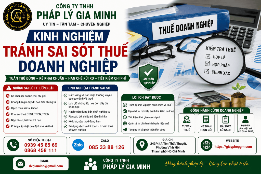 Kinh Nghiệm Tránh Sai Sót Thuế Doanh Nghiệp