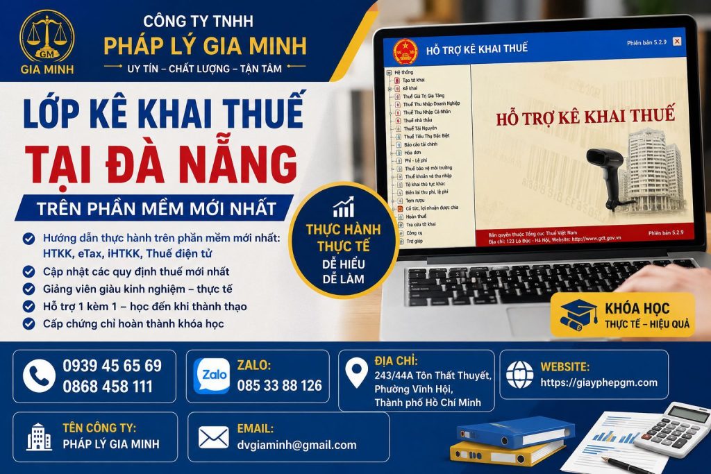 Lớp Kê Khai Thuế Tại Đà Nẵng Trên Phần Mềm Mới Nhất