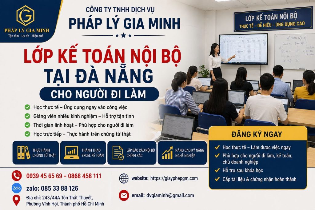 Lớp Kế Toán Nội Bộ Tại Đà Nẵng Cho Người Đi Làm
