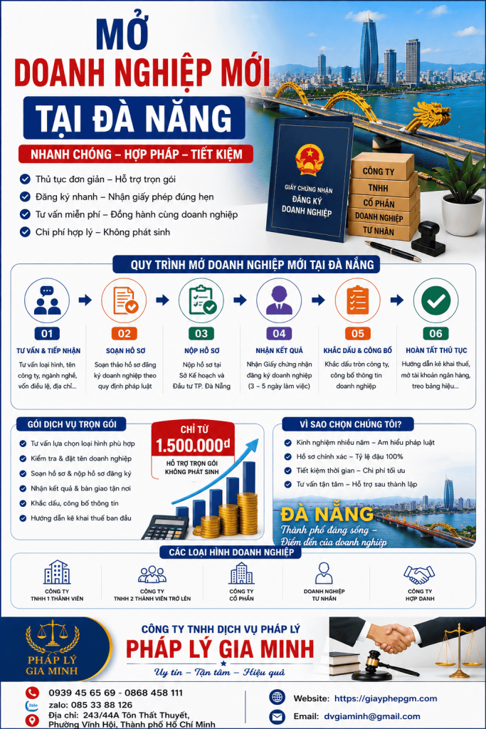 Mở Doanh Nghiệp Mới Tại Đà Nẵng