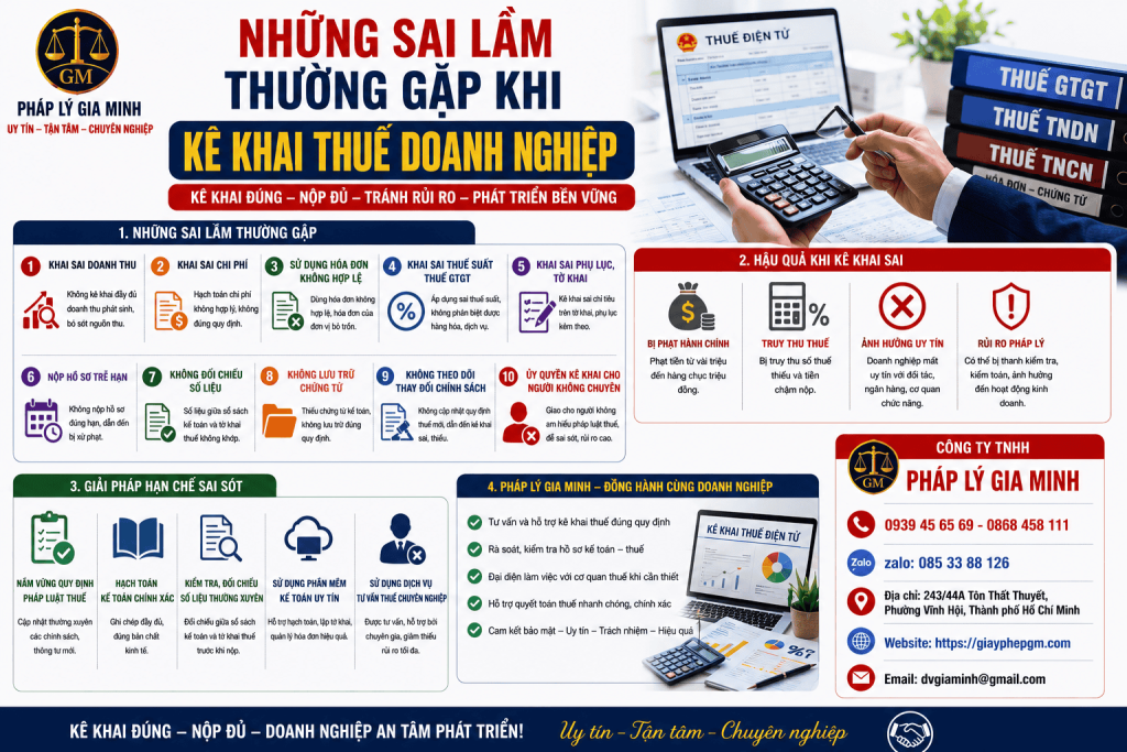 Những Sai Lầm Thường Gặp Khi Kê Khai Thuế Doanh Nghiệp