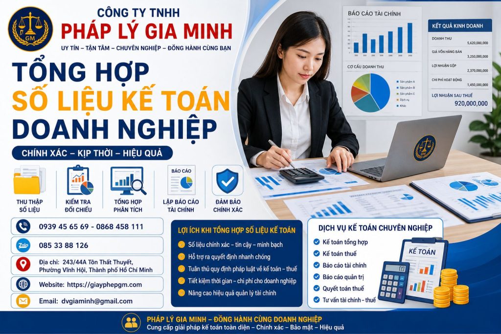 Tổng hợp số liệu kế toán doanh nghiệp