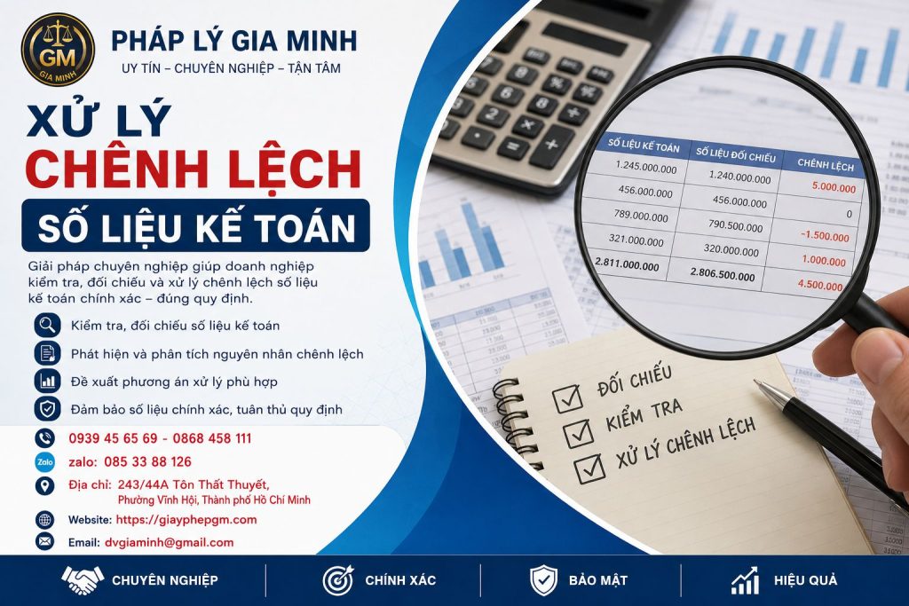 Xử lý chênh lệch số liệu kế toán