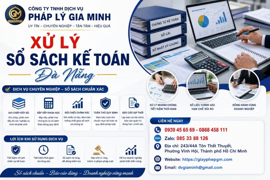 Xử lý sổ sách kế toán Đà Nẵng