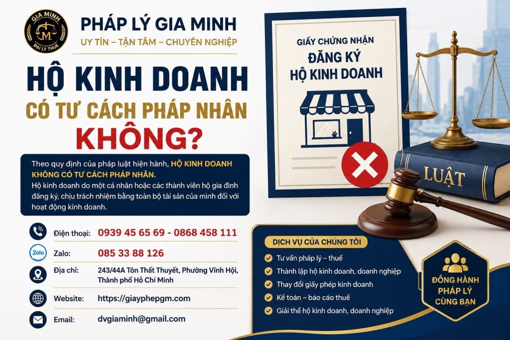 Hộ Kinh Doanh Có Tư Cách Pháp Nhân Không