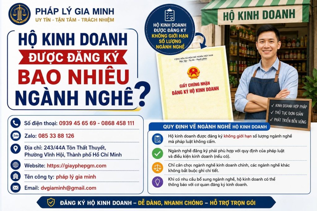 Hộ Kinh Doanh Được Đăng Ký Bao Nhiêu Ngành Nghề
