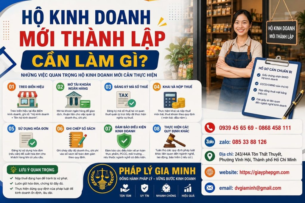 Hộ Kinh Doanh Mới Thành Lập Cần Làm Gì
