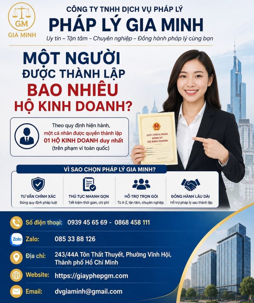 Một Người Được Thành Lập Bao Nhiêu Hộ Kinh Doanh