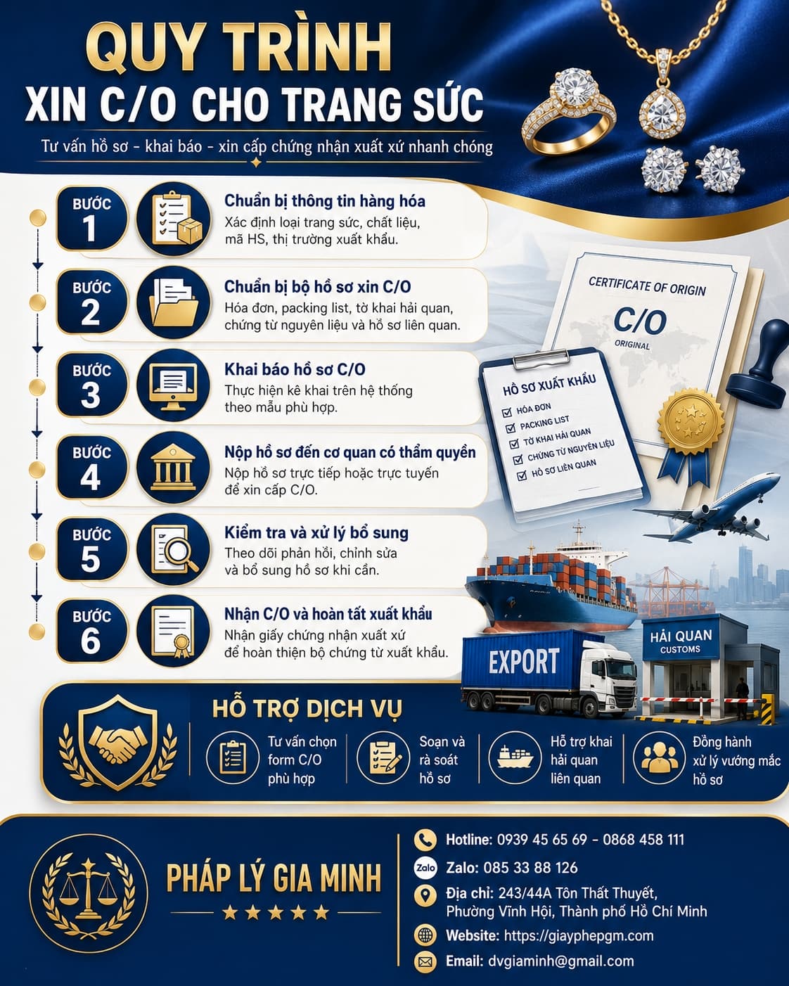 Quy trình xin C/O cho trang sức
