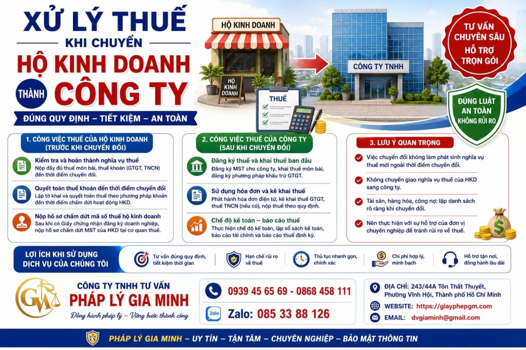 Xử Lý Thuế Khi Chuyển Hộ Kinh Doanh Thành Công Ty