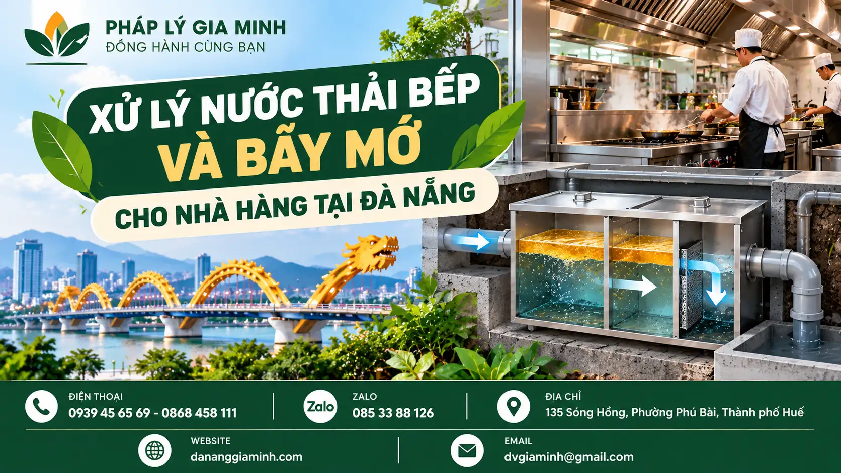 Cách xử lý nước thải bếp và bẫy mỡ nhà hàng tại Đà Nẵng
