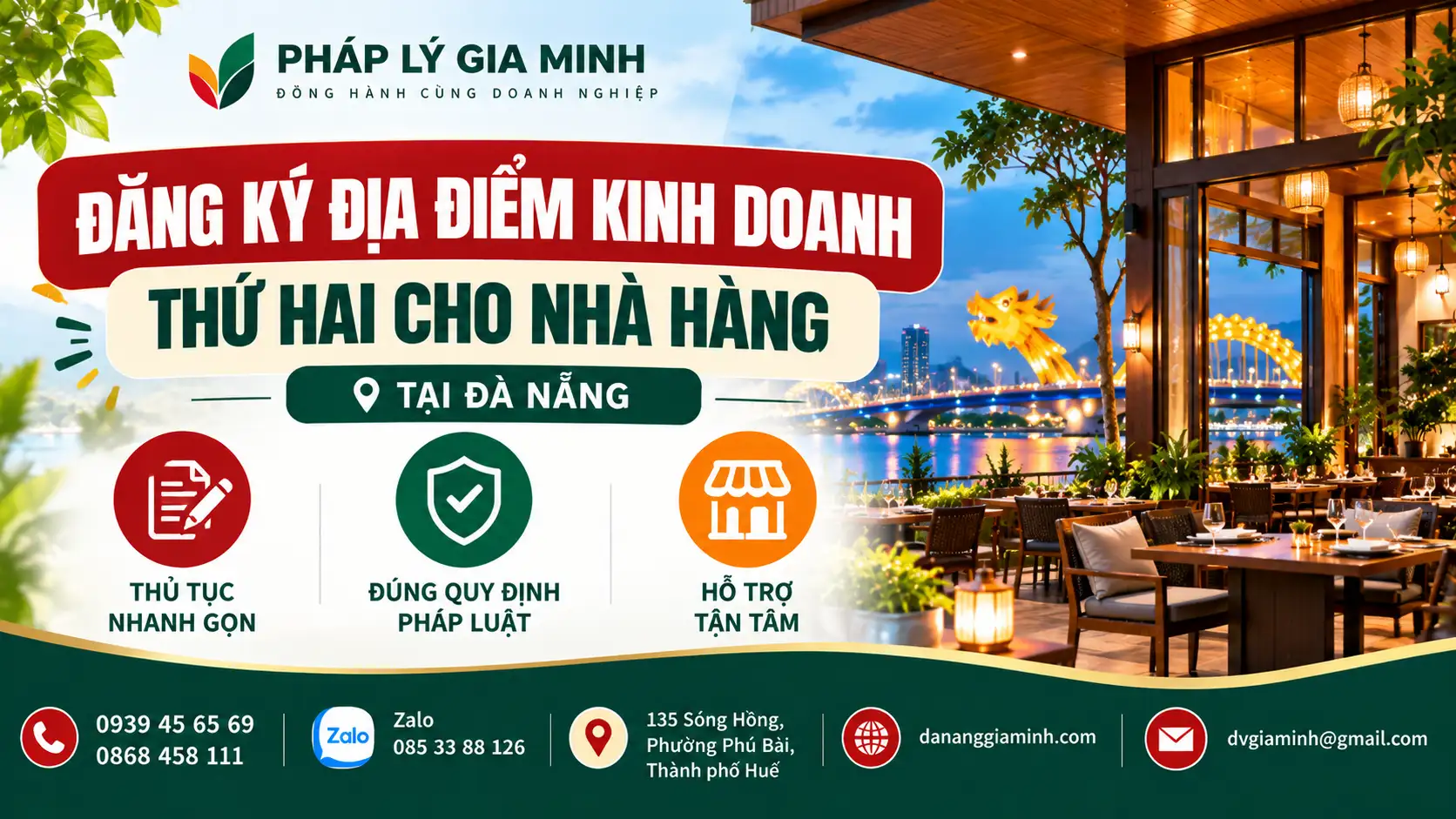Đăng ký địa điểm kinh doanh thứ hai cho nhà hàng tại Đà Nẵng