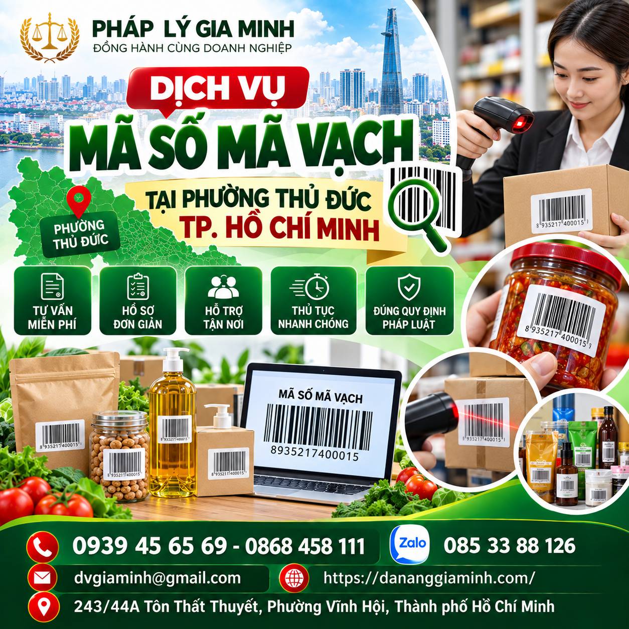 Dịch vụ mã số mã vạch tại phường Thủ Đức TPHCM