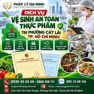 Dịch vụ vệ sinh an toàn thực phẩm tại phường Cát Lái TPHCM