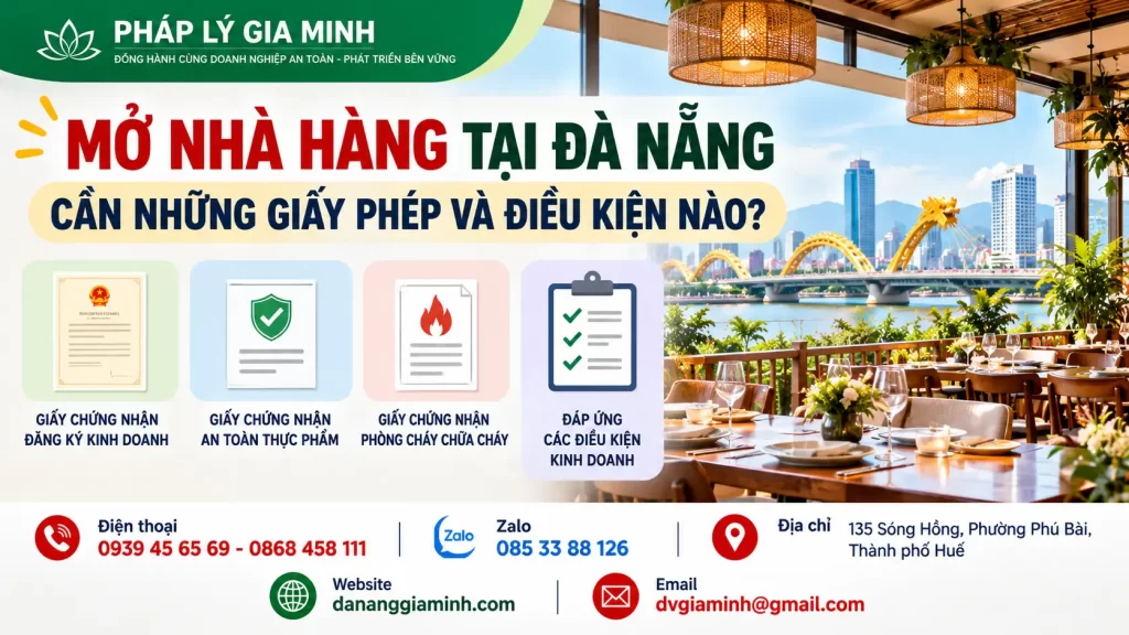 Giấy phép và điều kiện mở nhà hàng tại Đà Nẵng