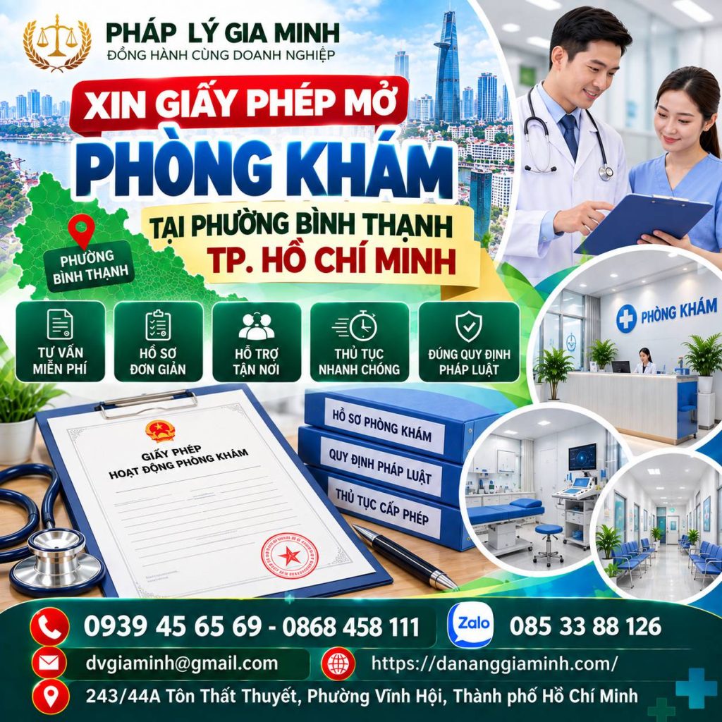 Xin giấy phép mở phòng khám tại phường Bình Thạnh TPHCM